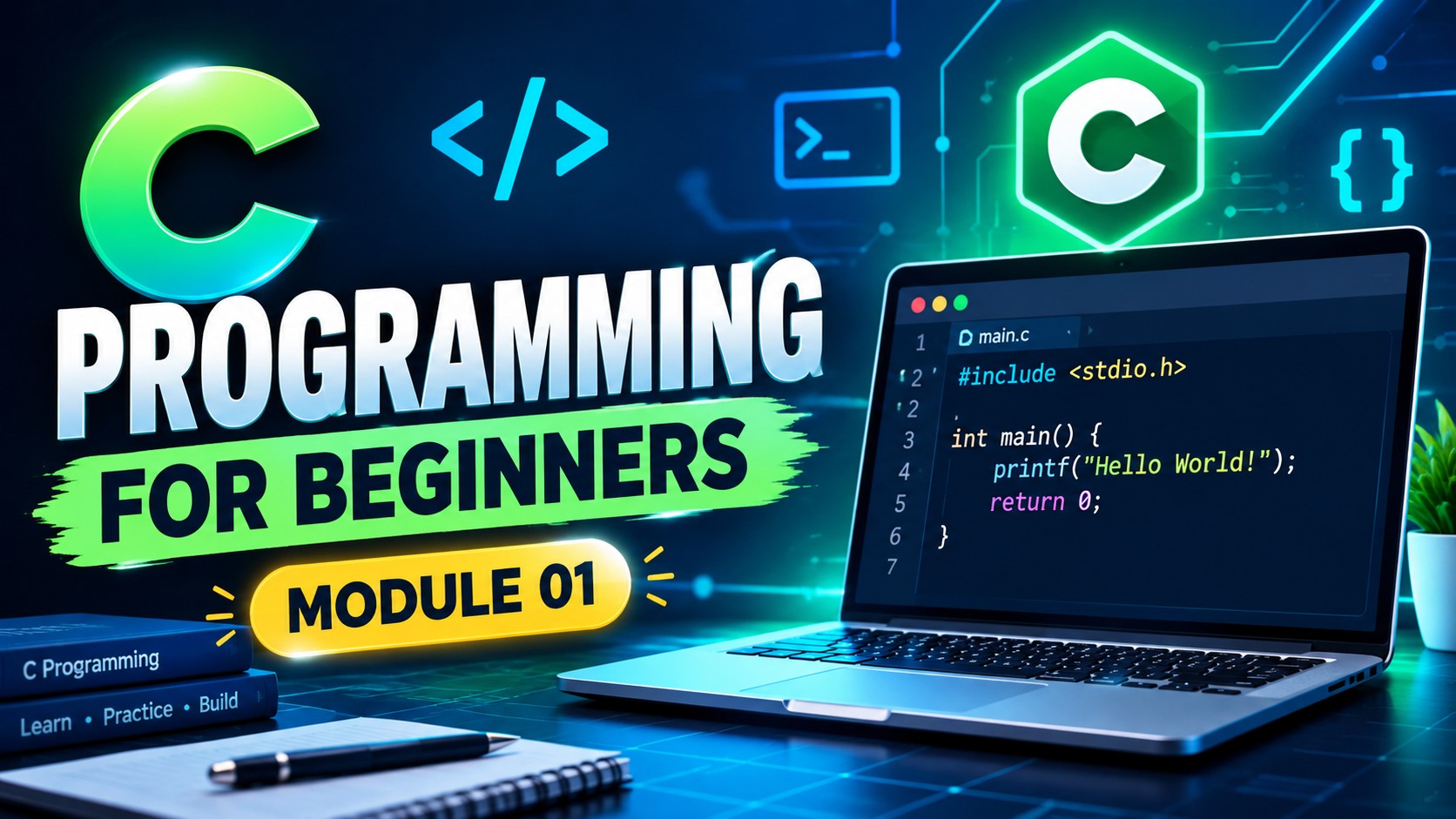 C Programming Tutorial for Beginners in Hindi – Introduction to C Language (Module 1)